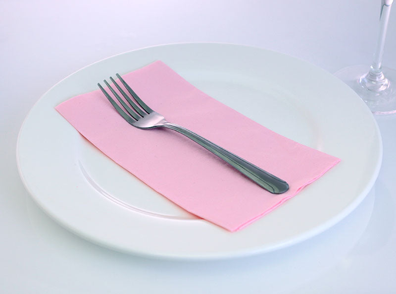 BarConic® 15” x 17” 2-Ply Pink Colored Paper Dinner Napkins - Bulk Pack of 100 - Perfect for Weddings, Parties, Restaurants & Special Events