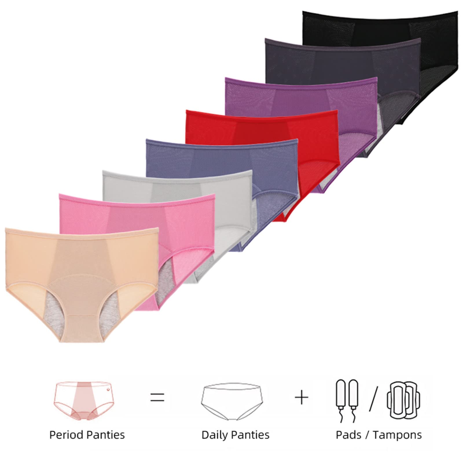 Women's Cotton Bikini Underwear 5-Pack - Soft Breathable Panties for Everyday Comfort - Perfect for Work, Travel & Lounge Wear