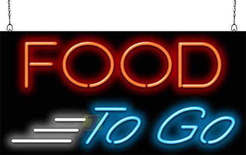 Vibrant Food To Go Neon Sign - Eye-Catching LED Restaurant Decor for Cafes, Diners & Takeout Shops | Perfect for Storefronts, Windows & Wall Decor