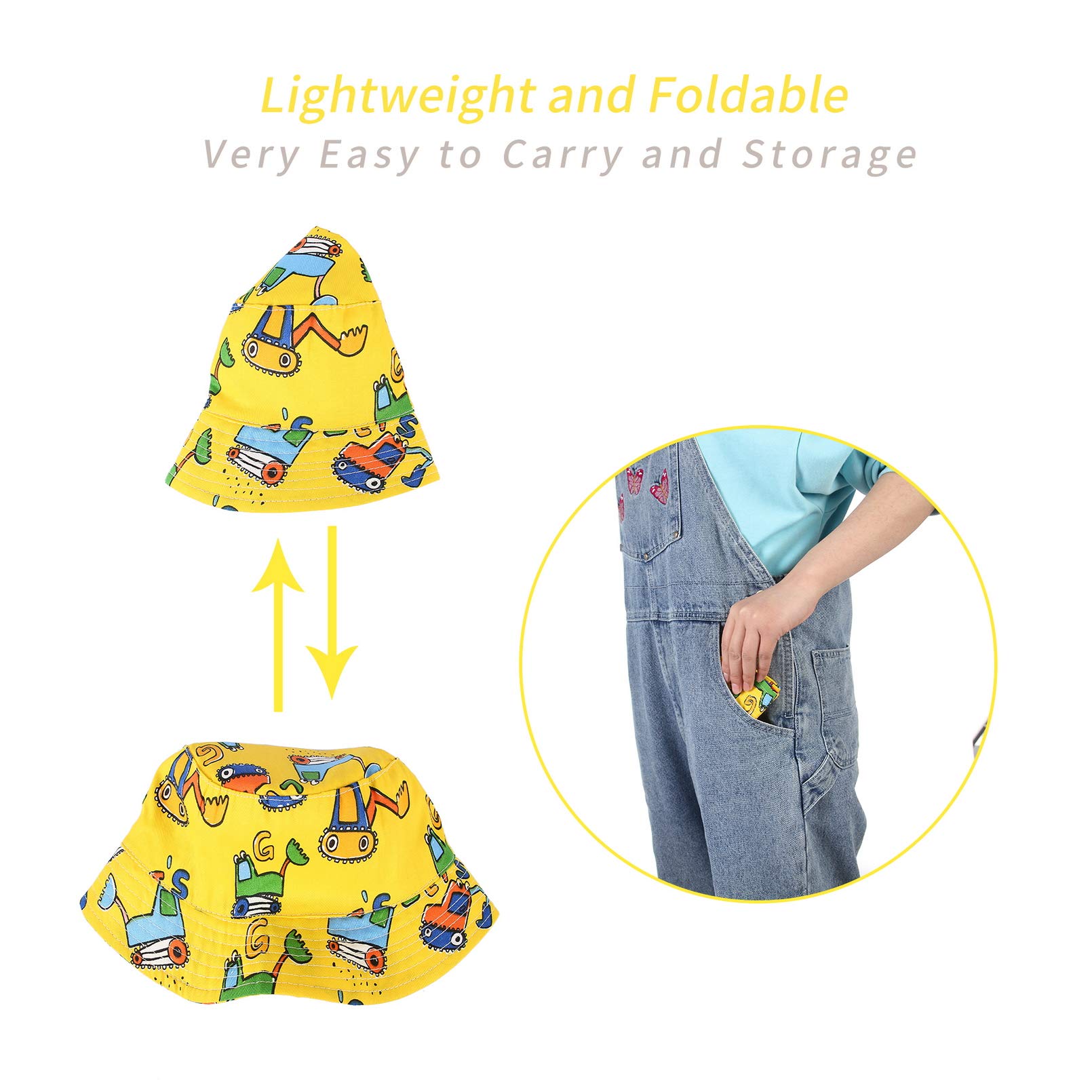 Baby Sun Hat for Boys & Girls - UPF 50+ Wide Brim Bucket Hat for Toddlers & Kids - Summer Sun Protection Outdoor Beach, Park & Playtime