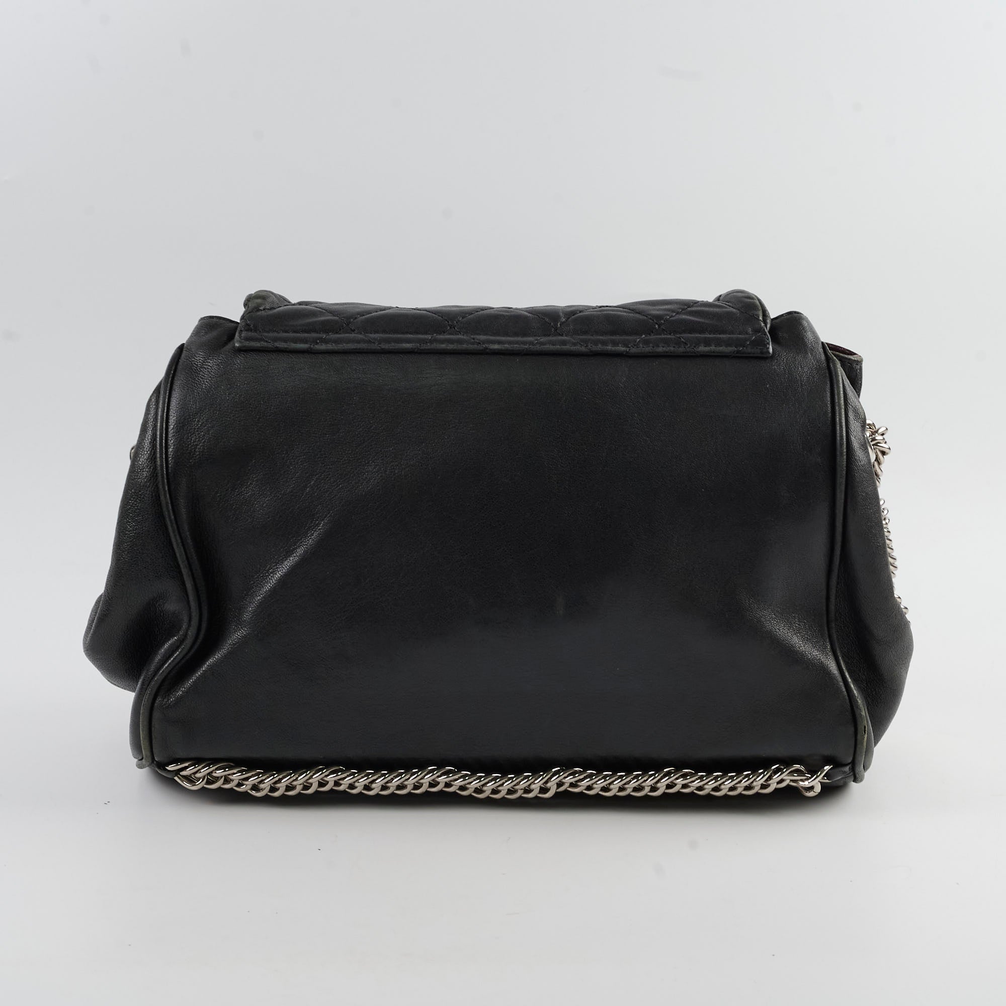 Authentic Chanel CC Lambskin Accordion Flap Bag Black 12 Series - Luxury Crossbody Purse for Women, Perfect for Date Night & Evening Events