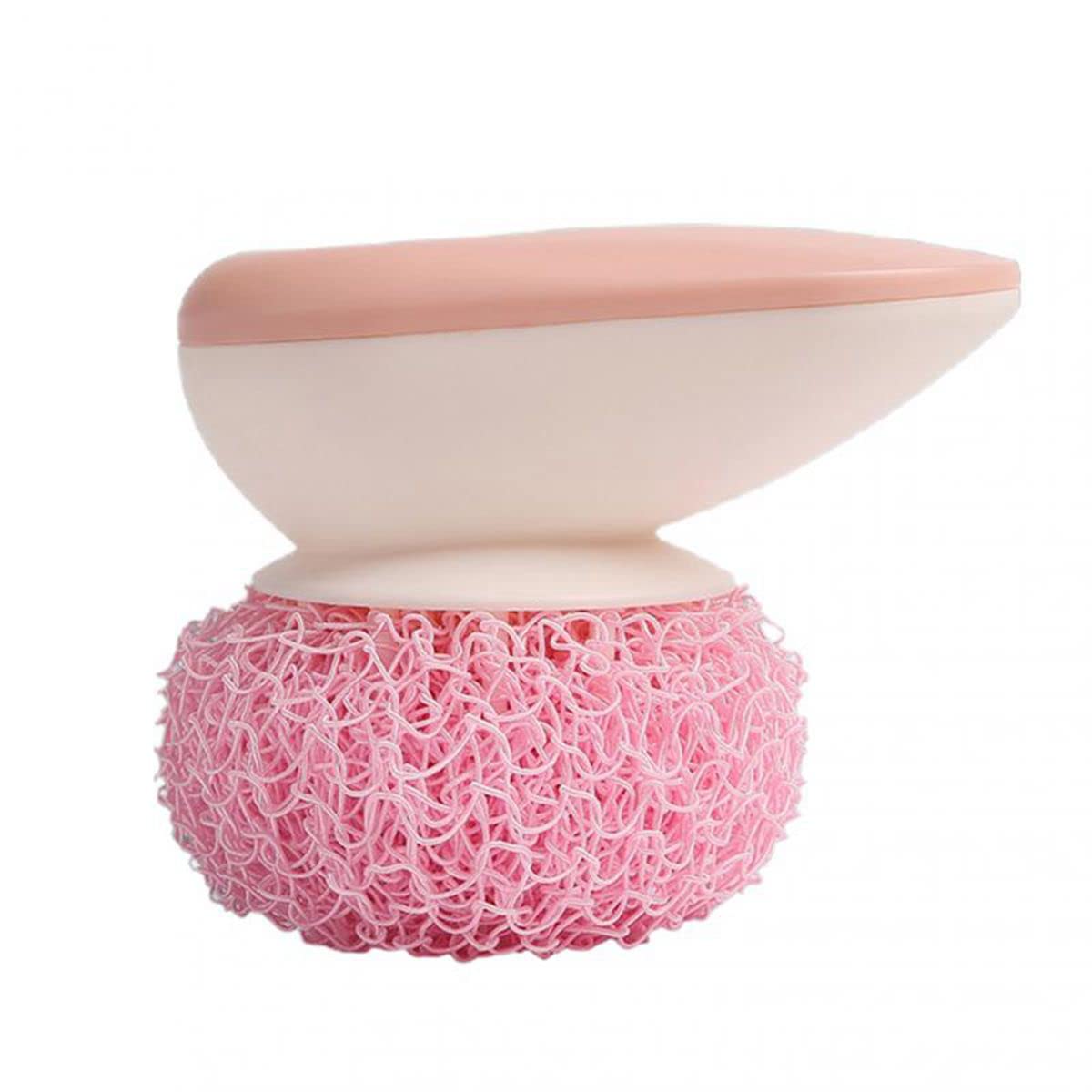 Nano Cleaning Ball Kitchen Brush - Dishwashing Tool with Ergonomic Handle for Easy Scrubbing (Pink) | Perfect for Pots, Pans, Dishes & Hard-to-Reach Areas