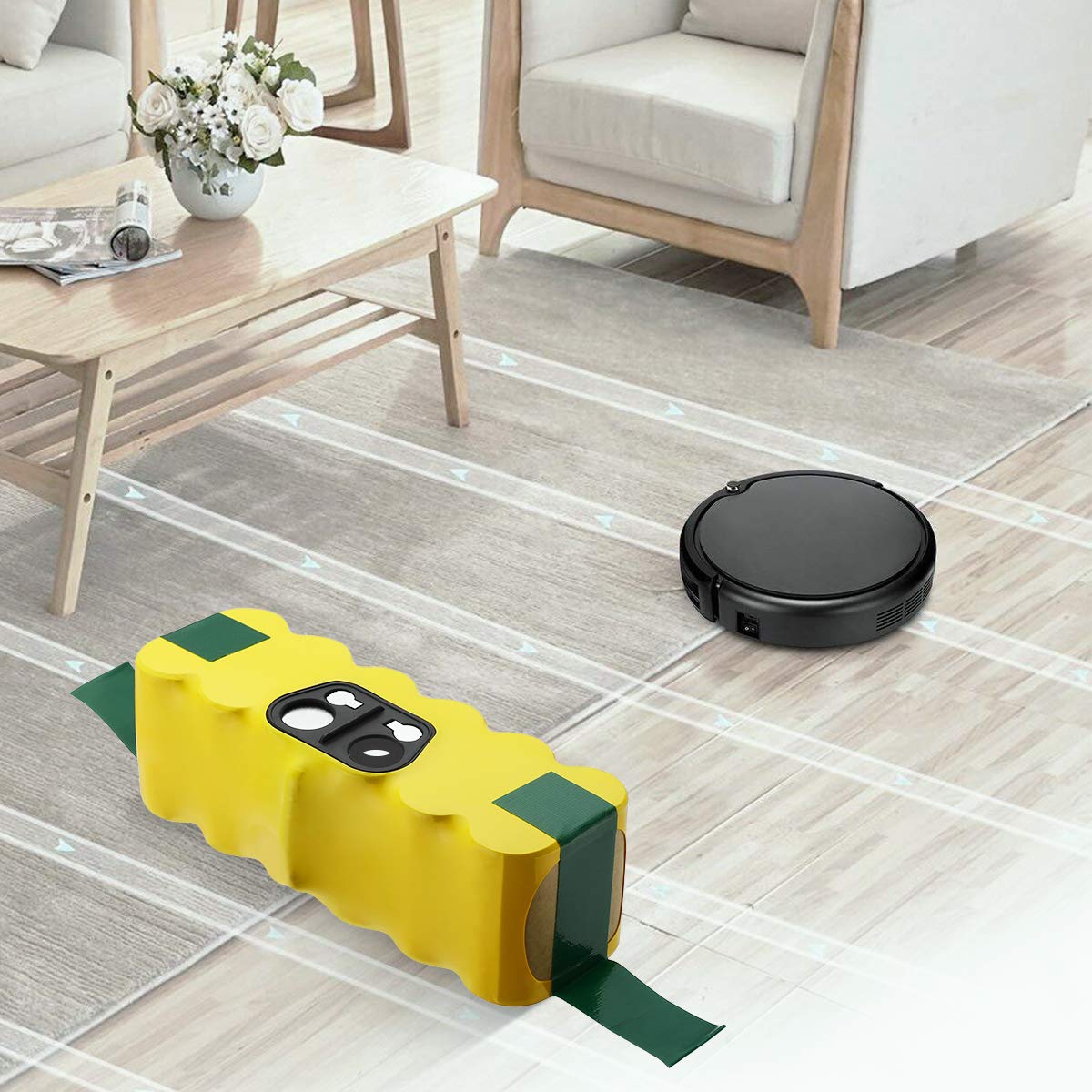 14.4V 5.0Ah Replacement Battery for Roomba Vacuum Cleaner - Compatible with iRobot Roomba 600/700/800 Series - Long Lasting Power for Efficient Cleaning at Home & Office