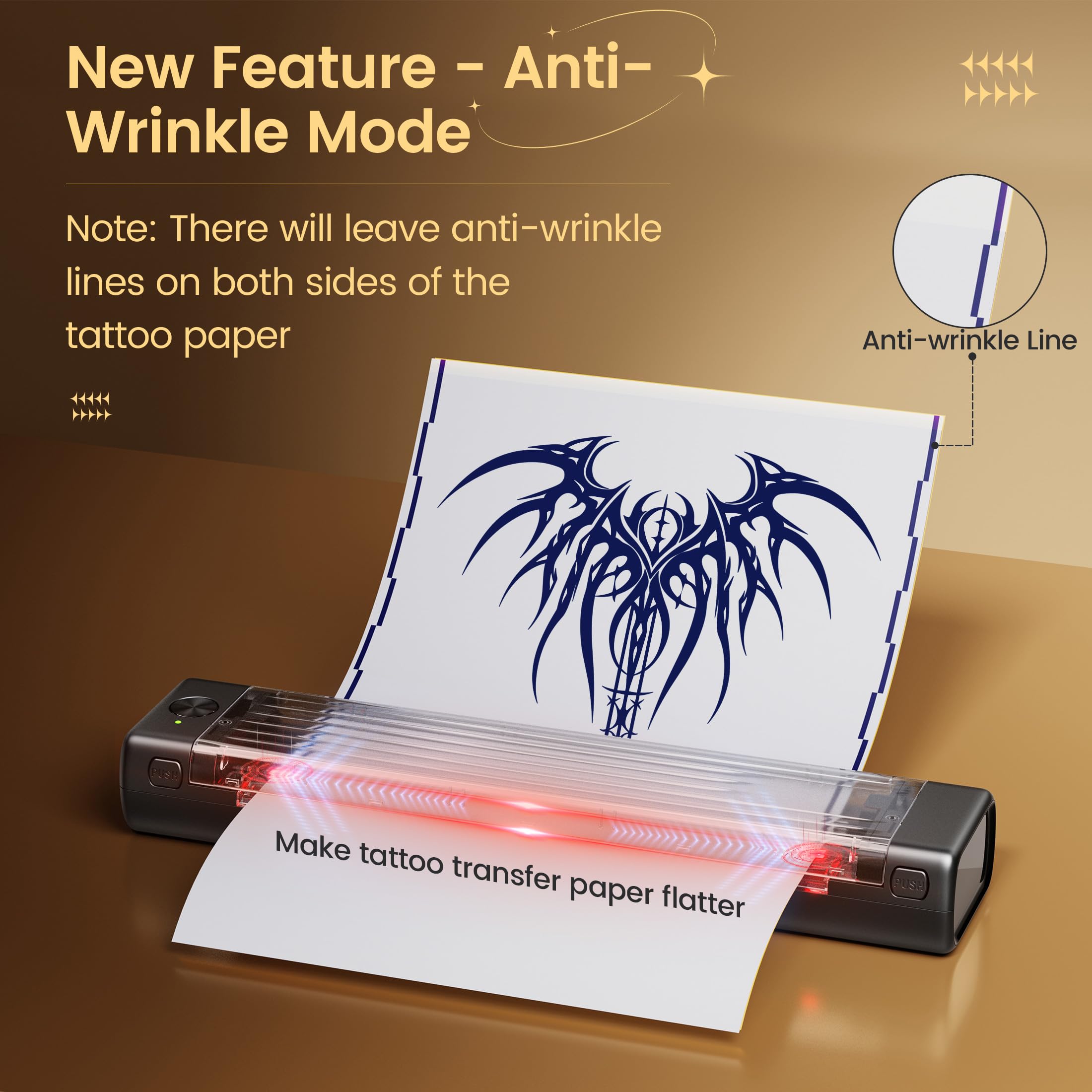 Itari Upgraded Wireless Tattoo Stencil Printer Kit - Thermal Transfer Machine for Temporary Tattoos, Includes 10 Pcs Transfer Paper - Perfect for Tattoo Beginners & Professional Artists (Home Studio, Tattoo Shop, DIY Body Art)