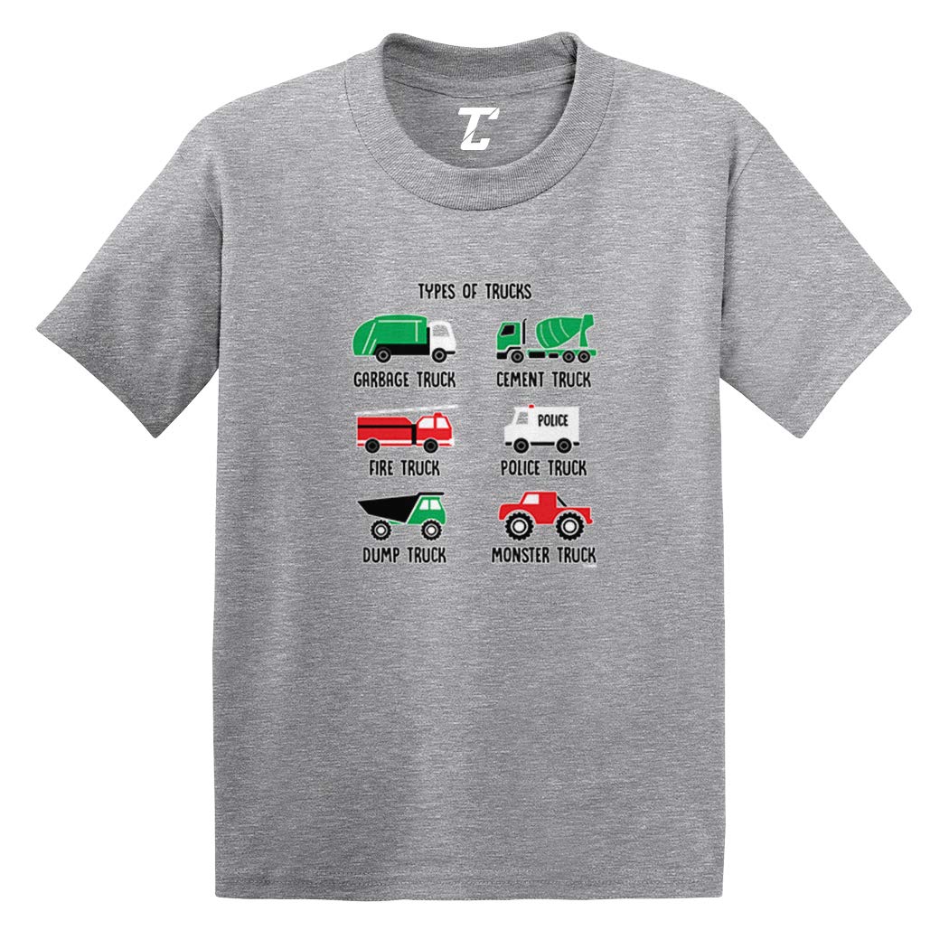 Garbage Monster Fire Truck Toddler Cotton T-Shirt - Cute Infant Boys & Girls Tee for Playtime & Casual Wear