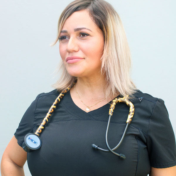 ProCardial® Titanium Cardiology Stethoscope - Premium Cheetah/Blackout Design for Medical Professionals | Ideal for Doctors, Nurses & Healthcare Workers in Hospitals & Clinics
