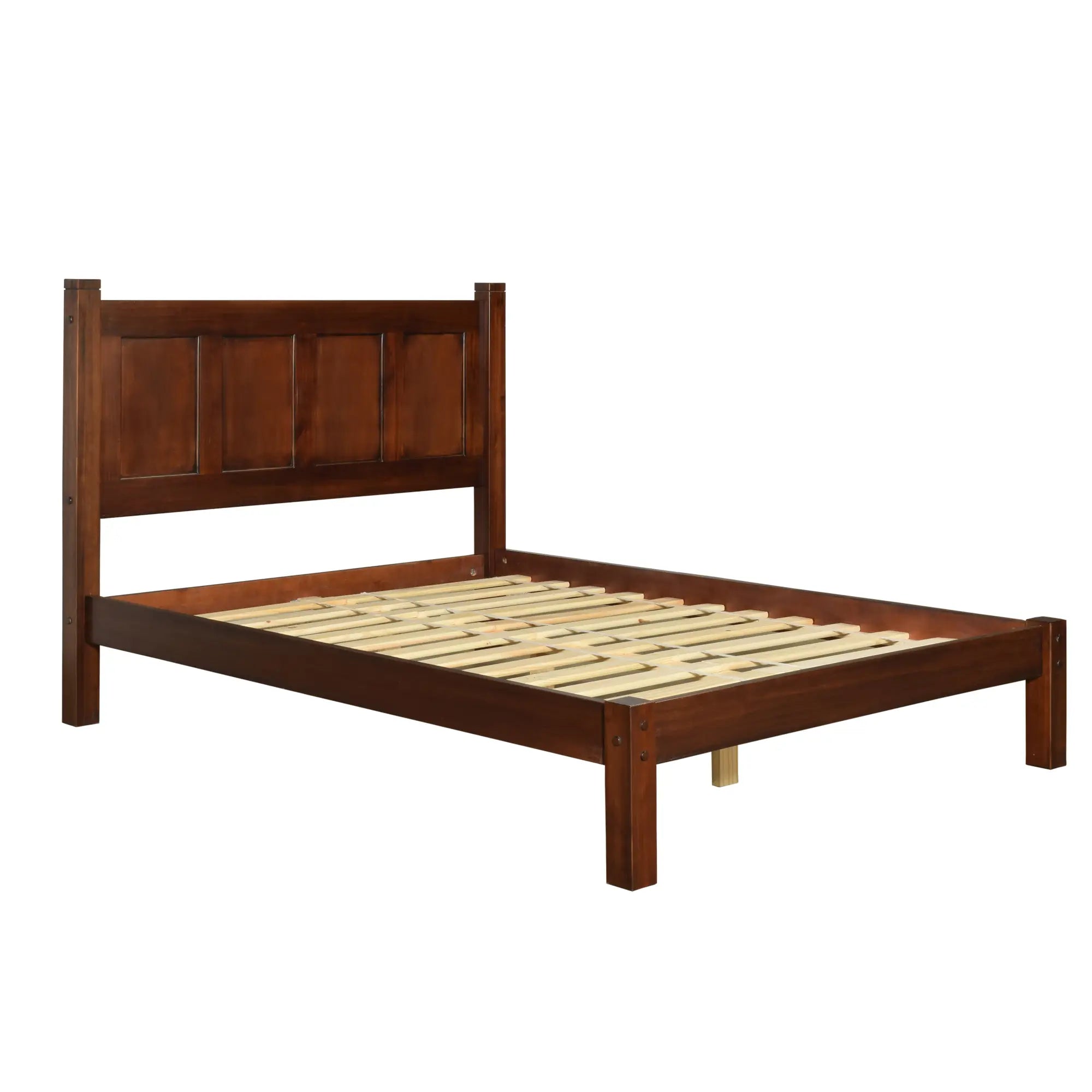 5-Piece Shaker Bedroom Set - Queen Size Bed, Nightstand, Dresser & Mirror - Classic Wooden Furniture for Cozy Home Decor