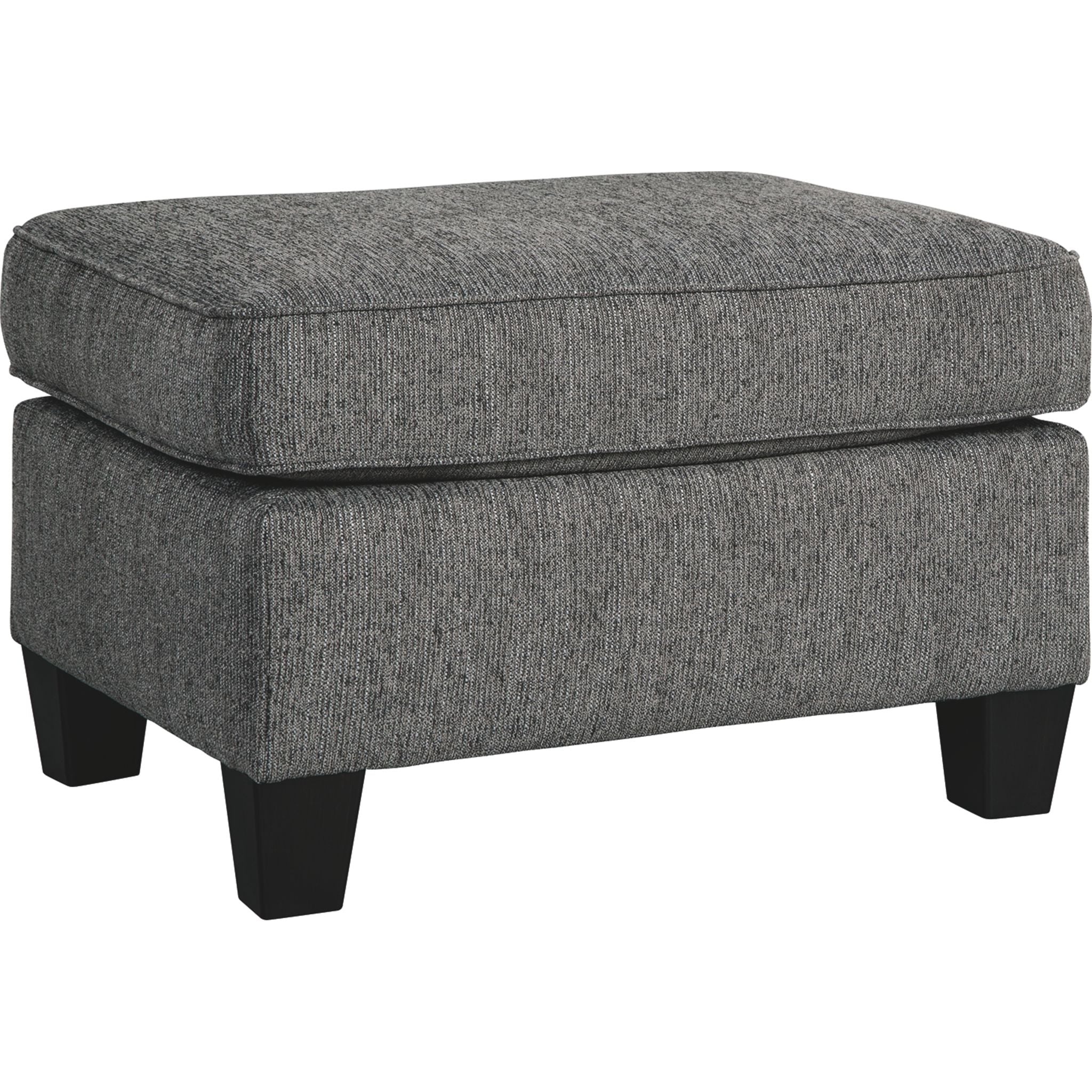 Agleno Charcoal Ottoman Storage Bench - Extra Seating & Stylish Footrest for Living Room, Bedroom, or Entryway