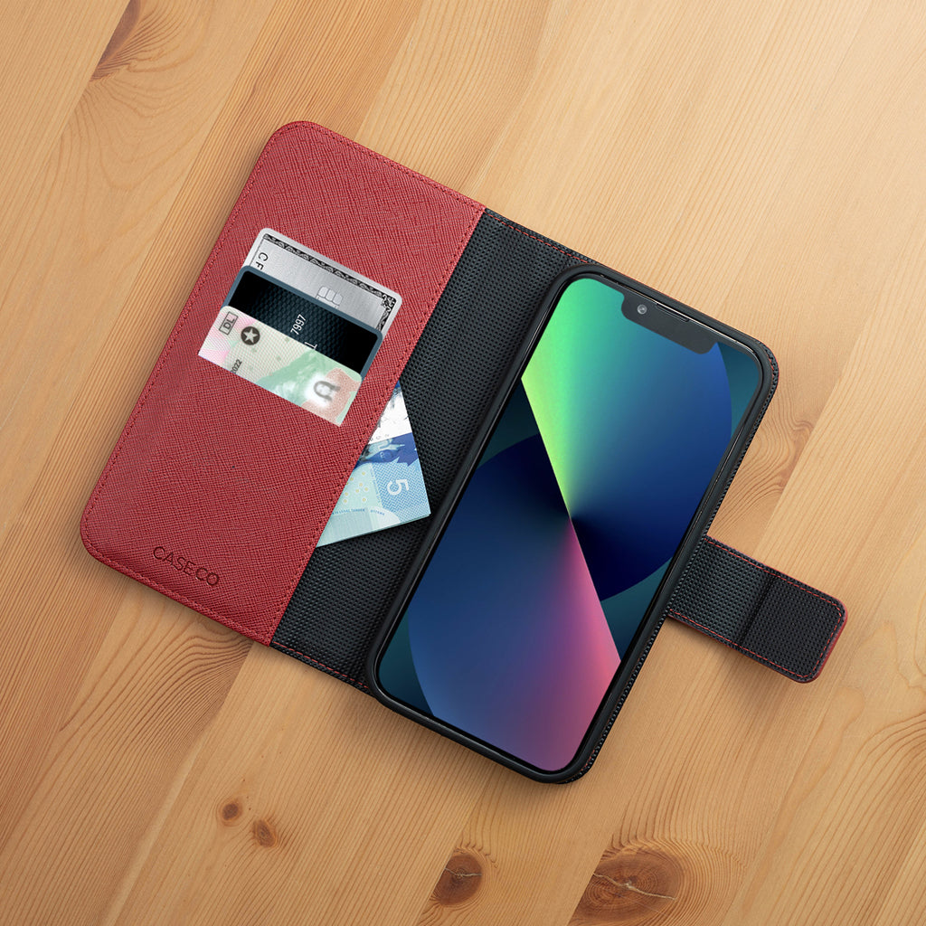 Magnetic Wallet Case for iPhone 12 Mini with MagSafe - Slim Protective Cover with Card Holder - Perfect for Travel, Shopping & Everyday Use