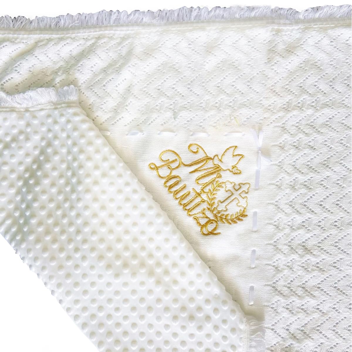 Soft White Crochet Baby Blanket for Baptism & Christening - Perfect Gift for Boys & Girls, Easter Dedication, Church Ceremonies (Mi Bautizo Shawl) - Ideal for Newborn Photos, Church Events & Special Occasions