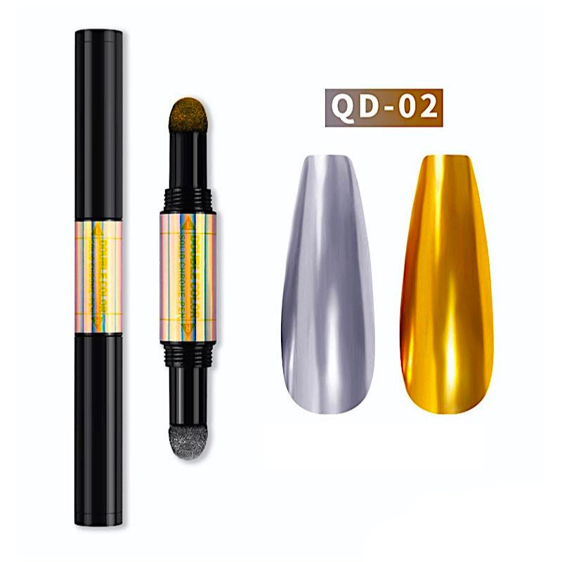 Premium Solid Chrome Ballpoint Pen - Dual Color Ink (Black & Blue) - Smooth Writing for Office, School & Business Gifts