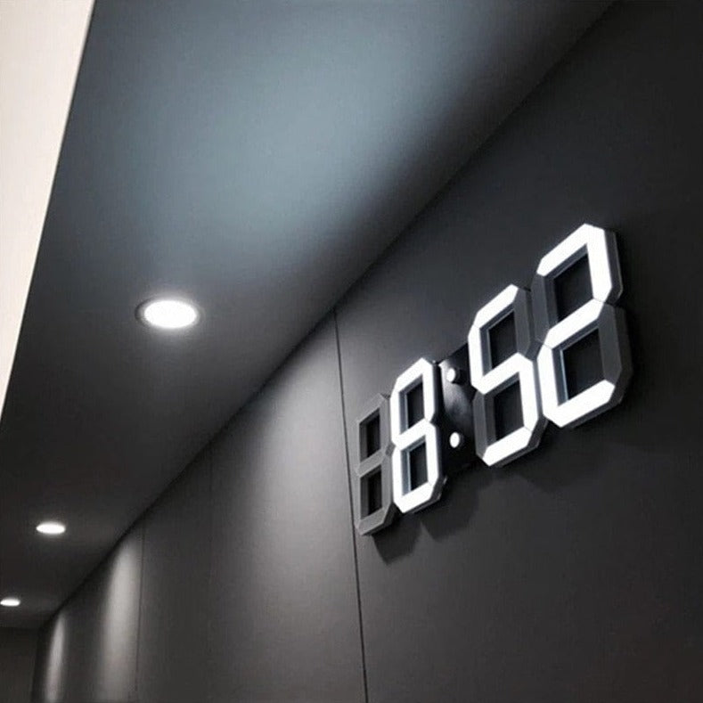 3D LED Digital Wall Clock - Modern Stylish Design for Home, Office & Bedroom | Easy-to-Read Display with Alarm & Temperature Function