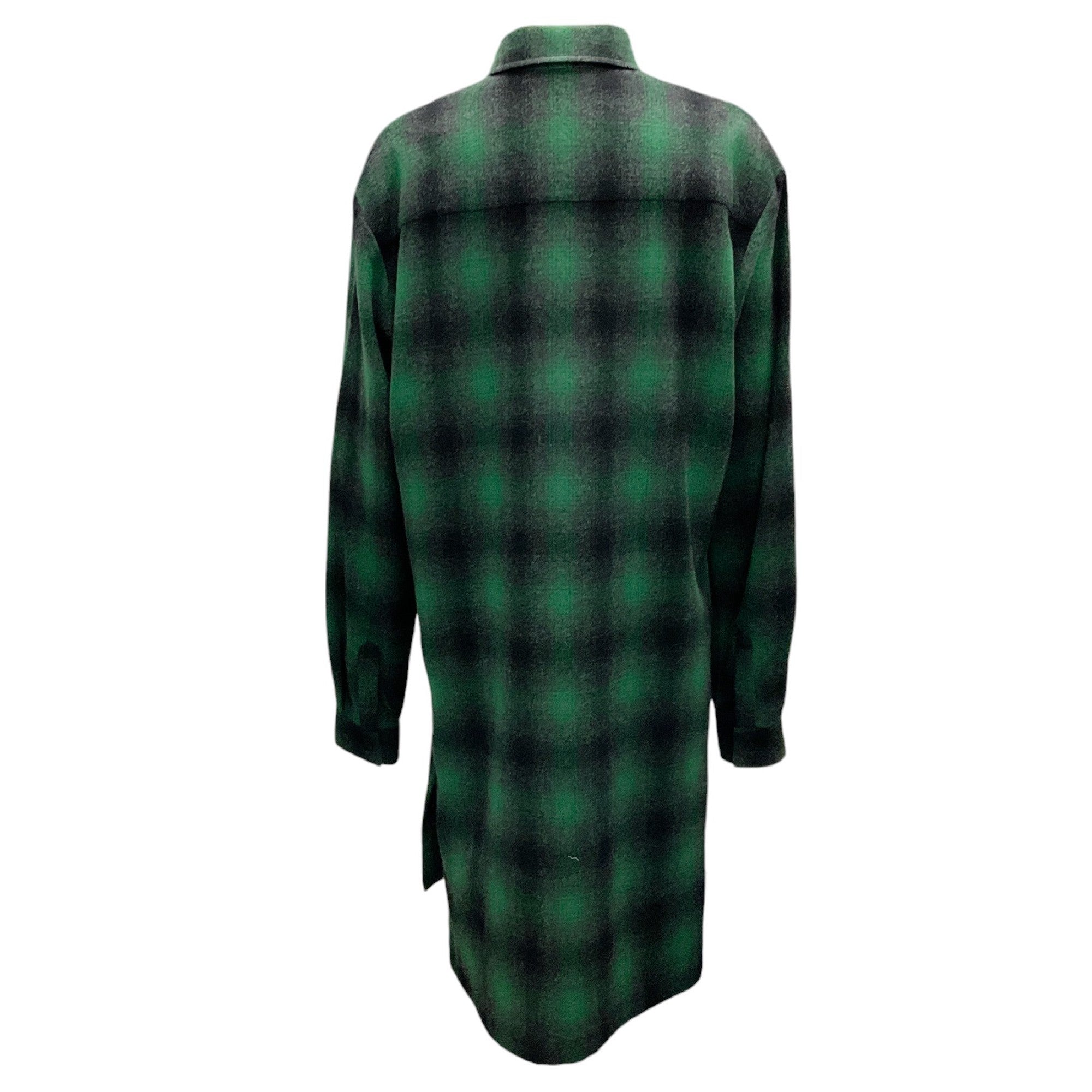 Amiri Green & Black Plaid Button Down Shirtdress for Women - Stylish Casual & Office Wear