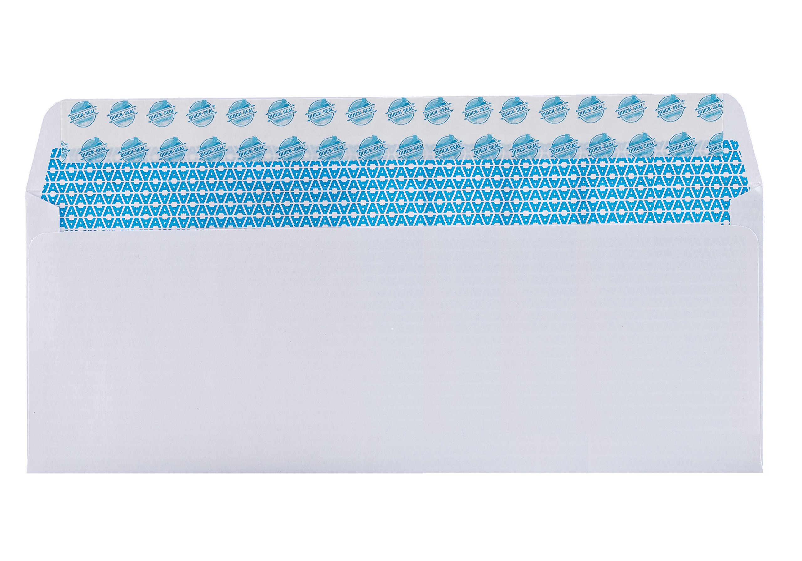 Aimoh #10 Security Tinted Self-Seal Envelopes - No Window - 4-1/8 x 9-1/2 Inches - 24lb White Paper - 2400 Envelopes per Case (24 Packs) - Ideal for Mailing Checks, Legal Documents & Confidential Business Correspondence