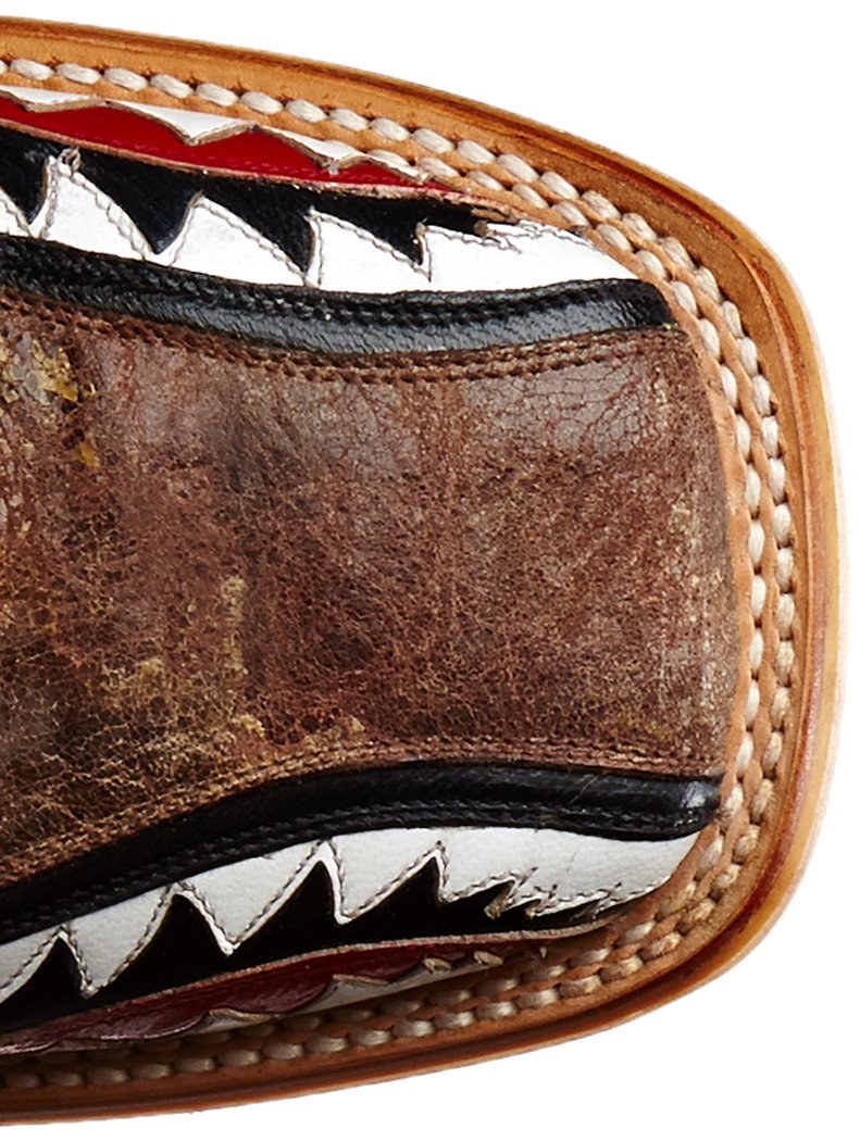 Tin Haul Men's Gnarly Shark Fashion Cowboy Boots - Western Style Leather Boots for Men | Perfect for Country Music Festivals, Rodeos & Casual Wear