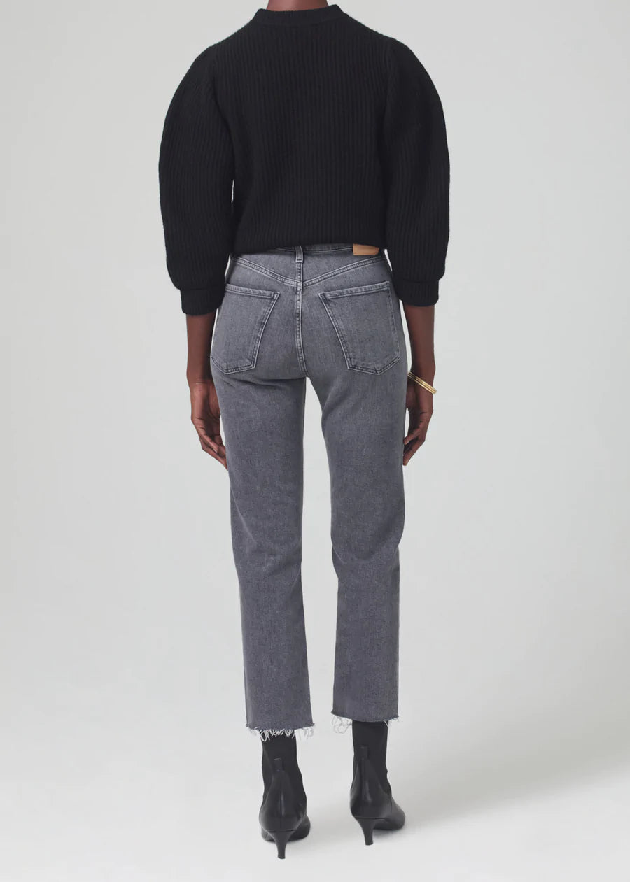 Daphne High Rise Stovepipe Jeans for Women - Slim Fit Crop Denim Pants - Perfect for Night Out, Party & Casual Wear