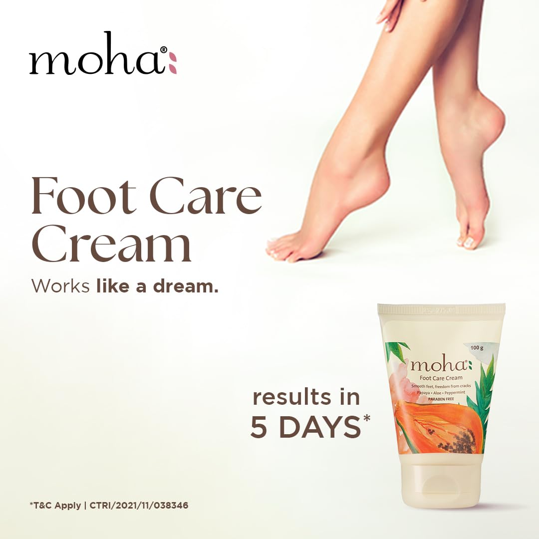 Moisturizing Foot Cream for Rough, Dry & Cracked Heels - Repairing Foot Balm with Aloe Vera, Papaya & Peppermint - 50g (Pack of 1) - Ideal for Daily Foot Care, Cracked Heel Treatment & Softening Dry Feet