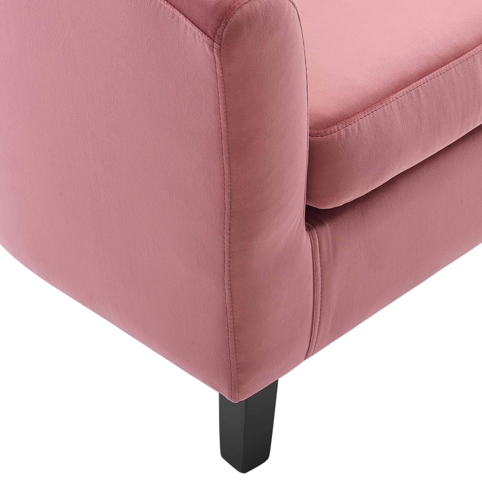 Modway Prospect Mid-Century Modern Armchair in Dusty Rose - Stylish Accent Chair for Living Room, Bedroom & Office