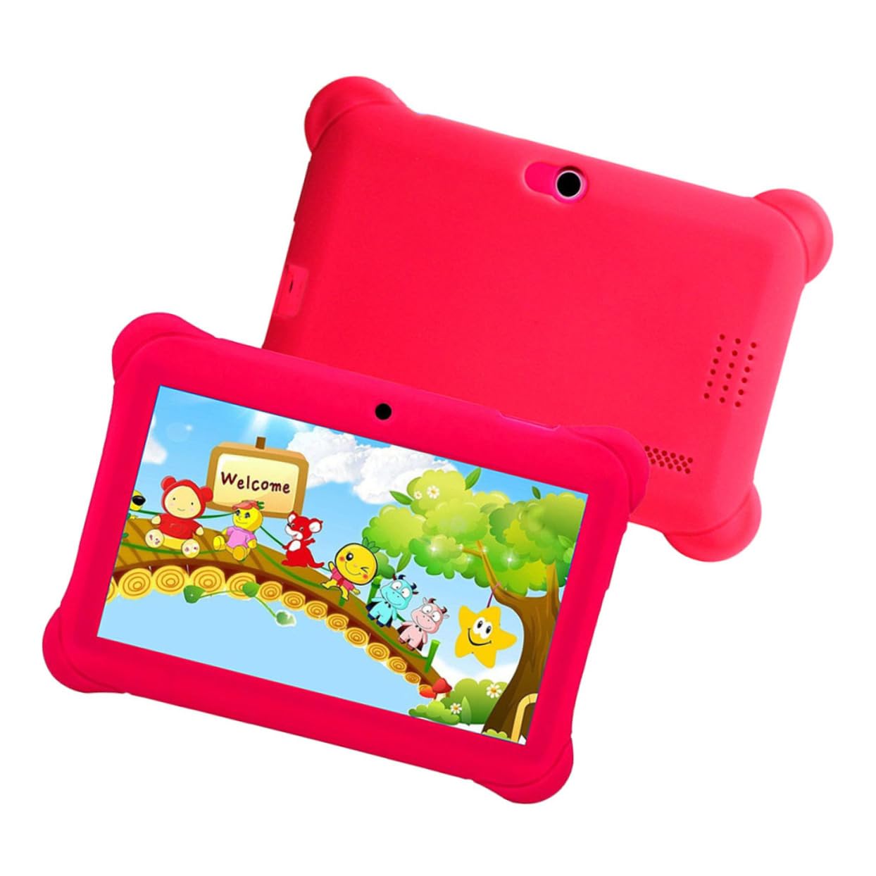 Artibetter 3-Pack 7 Inch Kids Tablet - Educational Learning Tablet for Children with Parental Controls, Durable Red Design - Perfect for Home Schooling, Travel & Early Childhood Development