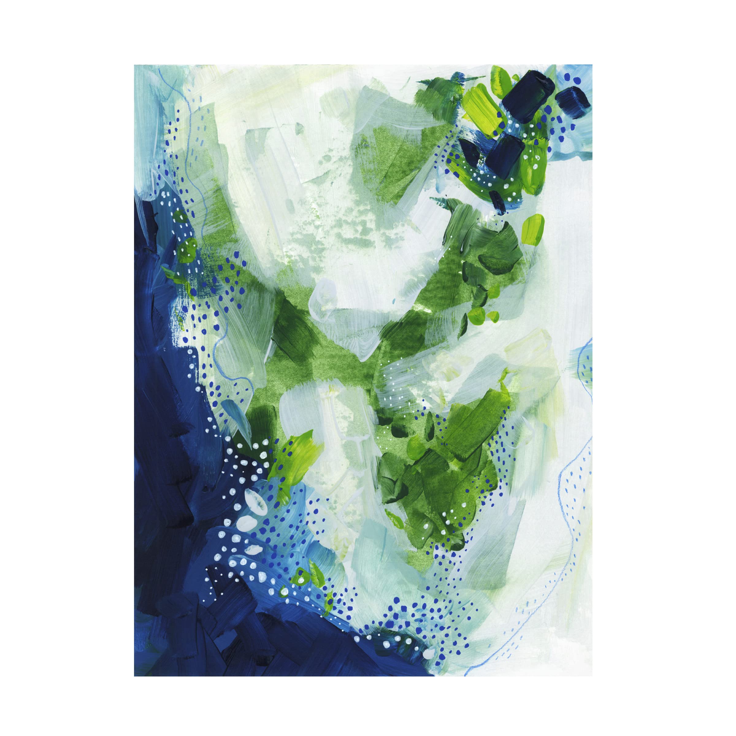 Trademark Fine Art 'Interlude' Canvas Wall Art by Ishita Banerjee - Modern Abstract Painting for Living Room, Bedroom & Office Decor