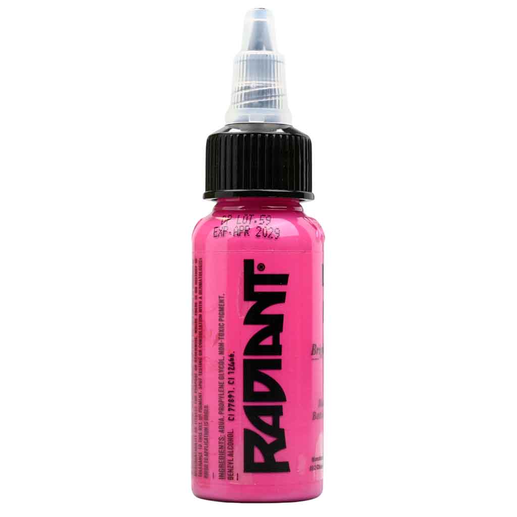 Deep Pink Radiant Tattoo Ink - 1 oz Bottle | Professional Tattoo Supplies for Artists | Perfect for Permanent Makeup, Body Art & Tattoo Designs