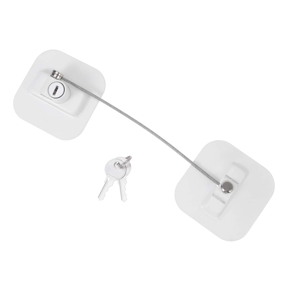 DOITOOL Child Safety Fridge Lock - 1pc White Window Lock for Kids & Adults - Secure Mini Fridge & Refrigerator Doors