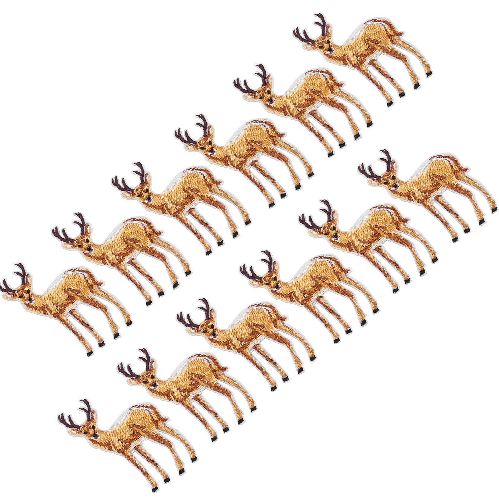 01 Embroidered Iron-On Patches - Deer Design for Clothing, Bags & DIY Crafts | Perfect for Customizing Jackets, Backpacks & Denim
