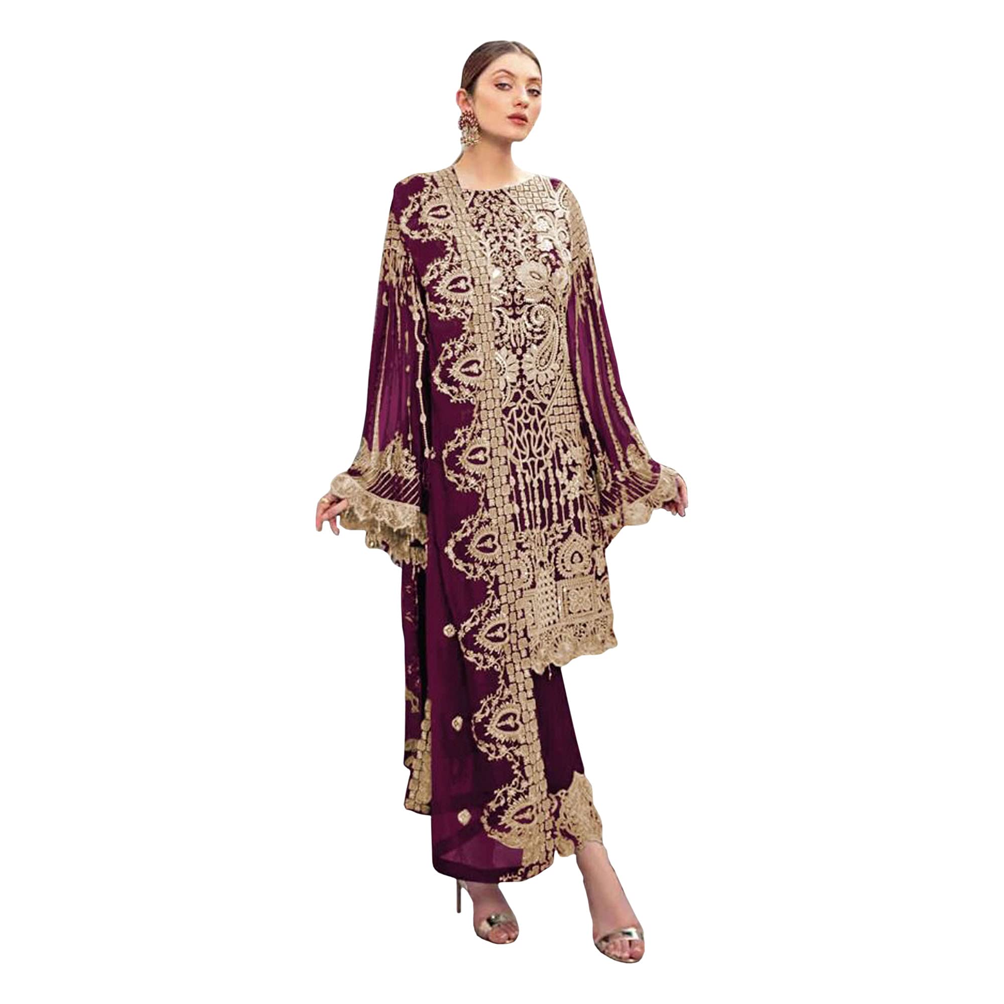 Stylish Indian Pakistani Designer Shalwar Kameez Pant with Dupatta - Traditional Women's Ethnic Dress for Parties, Weddings & Festivals