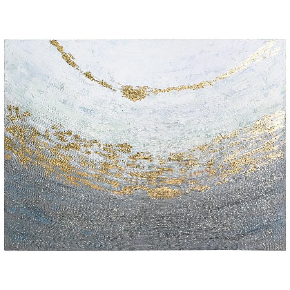Abstract Wall Art Textured Hand Painted Canvas by Martin Edwards - Golden Tundra Modern Painting 40x30 Inches Unframed - Perfect for Living Room, Bedroom & Office Decor