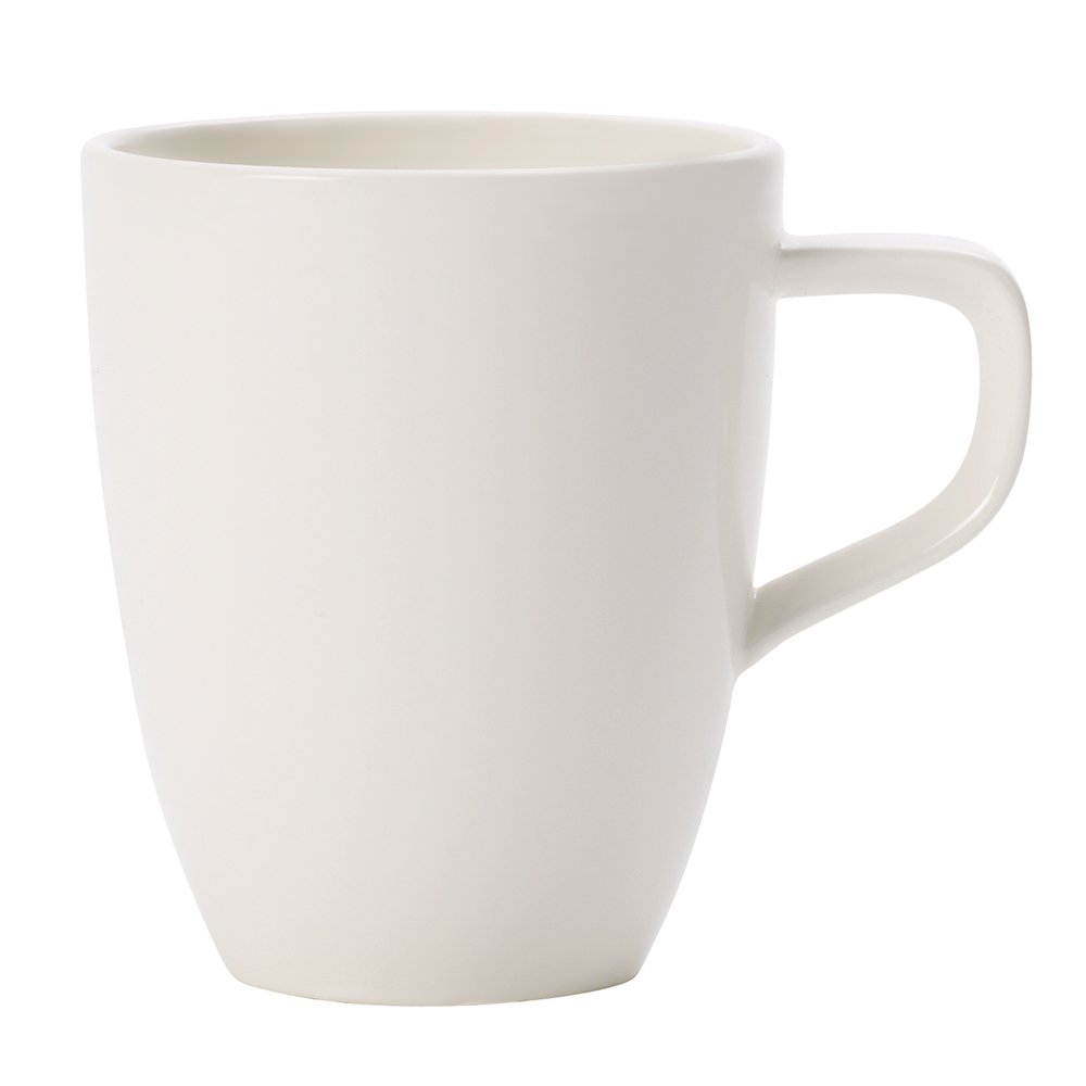 Villeroy & Boch Artesano 6-Piece White Porcelain Coffee Mug Set - Premium Vitrified German-Made - 10oz Capacity - Microwave & Dishwasher Safe - Perfect for Home, Office, and Restaurant Use