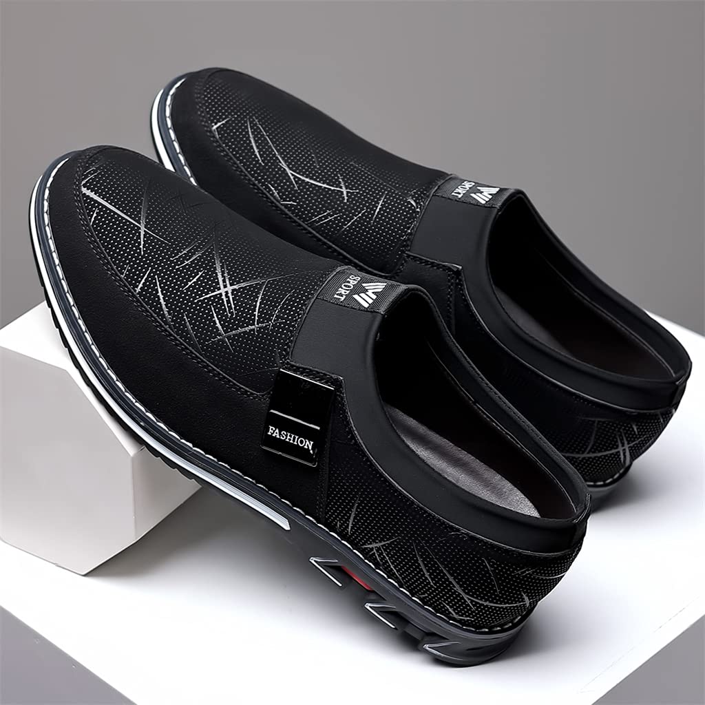 Premium Men's Casual Sneakers & Loafers - Comfortable Walking Shoes for Business, Office & Outdoor | Luxury Leather Driving Shoes for Men | Ideal for Work, Travel & Daily Wear