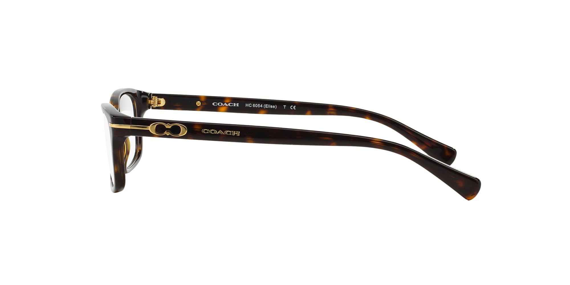 Coach HC6054 Prescription Eyeglasses Frames - Dark Tortoise with Demo Lenses (52mm) | Stylish & Durable for Work, Reading & Everyday Wear