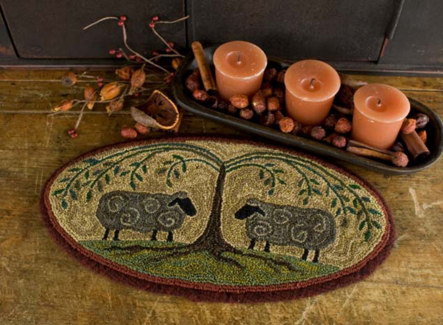 Shepard's Shade 637 Punch Needle Kit - Sheep & Weeping Willow Tree Design, Threads That Bind, Perfect for Home Decor & Craft Projects