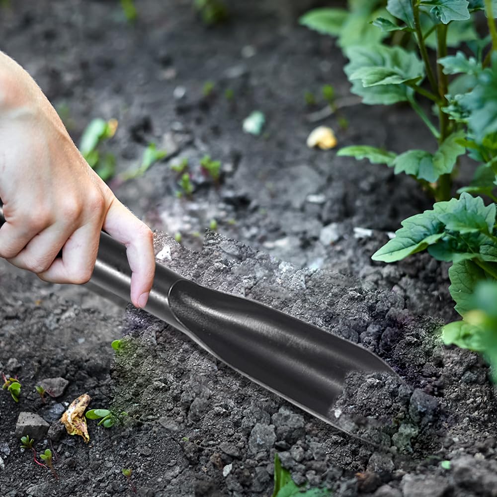 **Heavy Duty Multi-Purpose Garden Shovel & Planting Knife - Weeding, Bulb Planting, Cultivating Tool with Hanging Hole - Durable Yard Trowel for Gardening (Black) | Perfect for Home Gardens, Landscaping & Outdoor Planting**