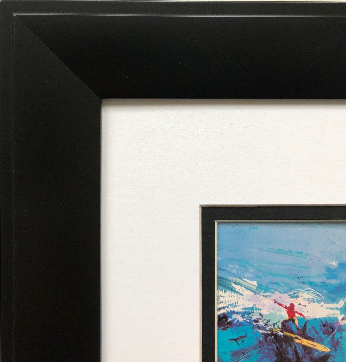Leroy Neiman 'Surfing at Huntington Beach' Framed Art Print - Premium Custom Wall Decor for Beach House, Surfing Enthusiasts & Coastal Living Rooms