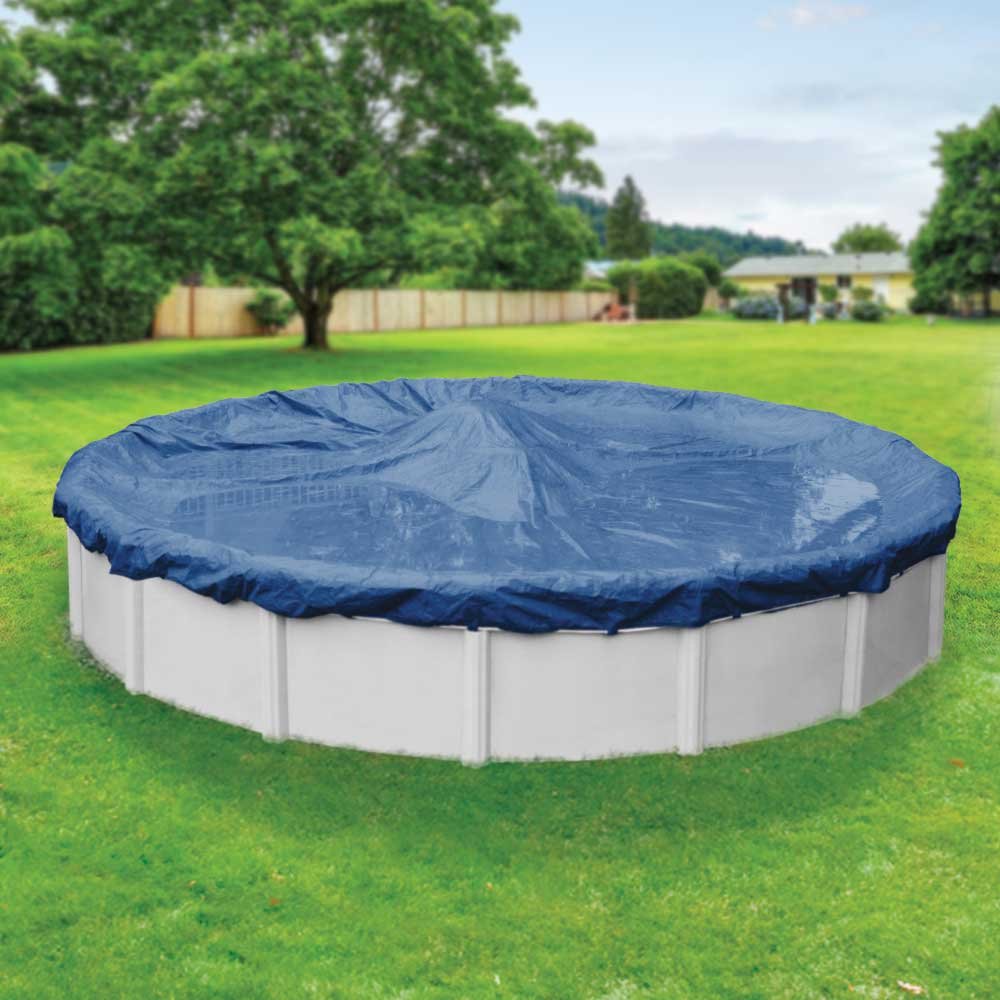 Robelle 4733-4 Olympus Winter Pool Cover for Round Above Ground Swimming Pools, 33-ft. - Heavy Duty Protection for Cold Weather - Perfect for Winterizing and Protecting Your Pool from Debris