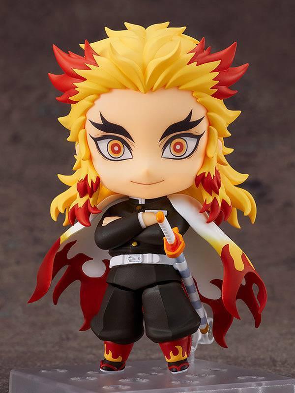 Demon Slayer: Kimetsu no Yaiba Kyojuro Rengoku Nendoroid Action Figure 1541 - Anime Collectible for Fans, Perfect for Display & Gift Giving