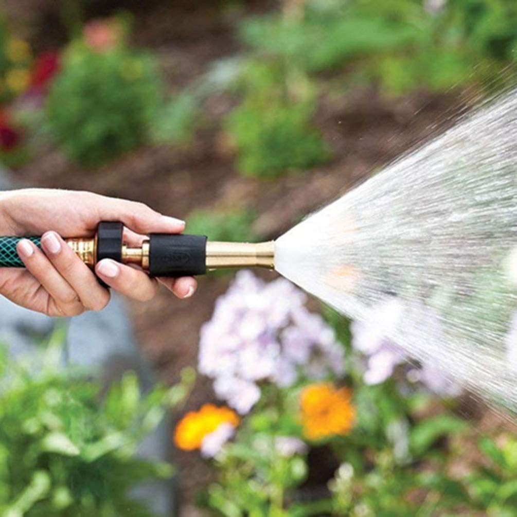 **Heavy Duty Aluminum Alloy Garden Hose Nozzle - 4 Inch Water Sprayer with Adjustable Spray Patterns for Lawn, Plants & Car Washing**