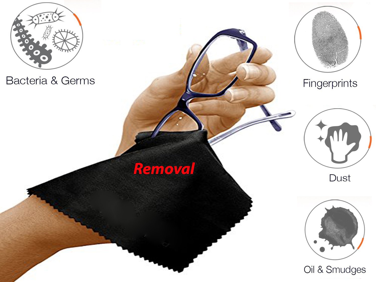 Premium Microfiber Cleaning Cloths for Screens & Lenses - 12 Pack Soft Reusable Dust-Free Cloths for iPhone, iPad, Computer, TV, Glasses & Camera - Perfect for Home, Office & Travel Use