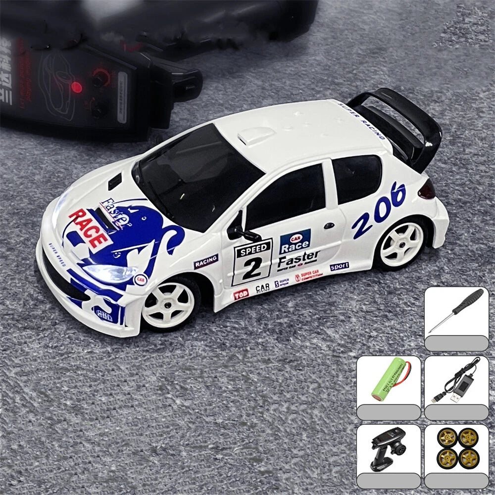 LDRC 2802 PRO RTR 1/28 Scale 2.4Ghz RWD Drift RC Car with Gyro, LED Lights, Full Proportional Control - Ready to Run Mini On-Road Remote Control Racing Car for Adults & Kids - Perfect for Indoor Drifting, Backyard Racing, and RC Car Enthusiasts