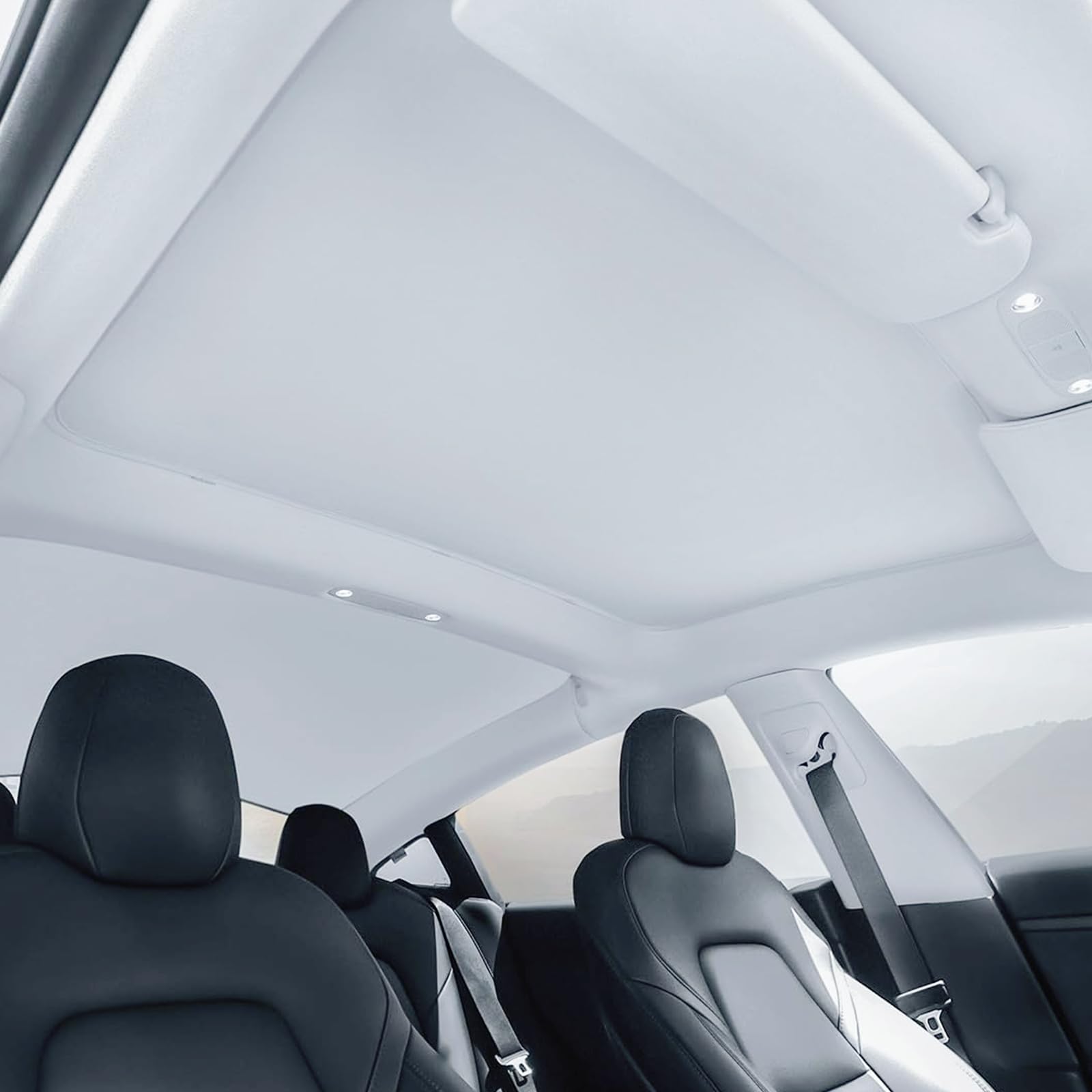 2024 Premium Foldable Tesla Model 3 Roof Sunshade for 2021-2023 Models - Front & Rear Glass Sun Protection - Windshield & Sunroof Cover - Perfect for Summer Driving & UV Protection