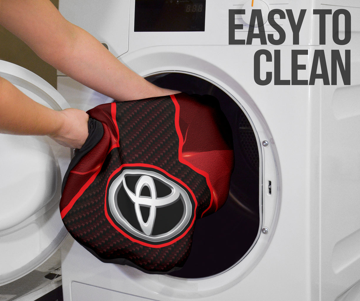 Premium Toyota Car Seat Covers - Soft Red Custom Fit for Camry/Corolla/Rav4 - Durable Neoprene Material for Comfort & Style | Perfect for Road Trips, Commuting & Car Protection