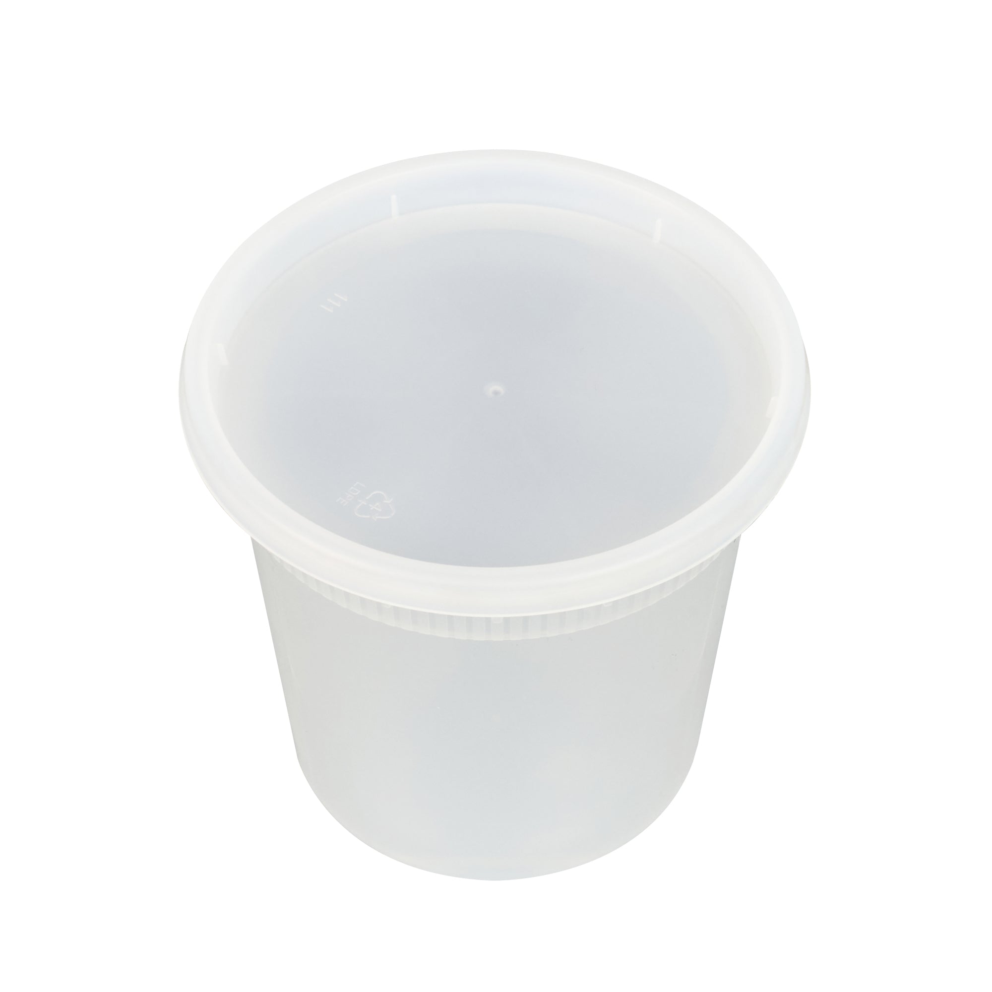 24 oz Round Clear Plastic Soup Containers with Lids - Microwave Safe, 4.5