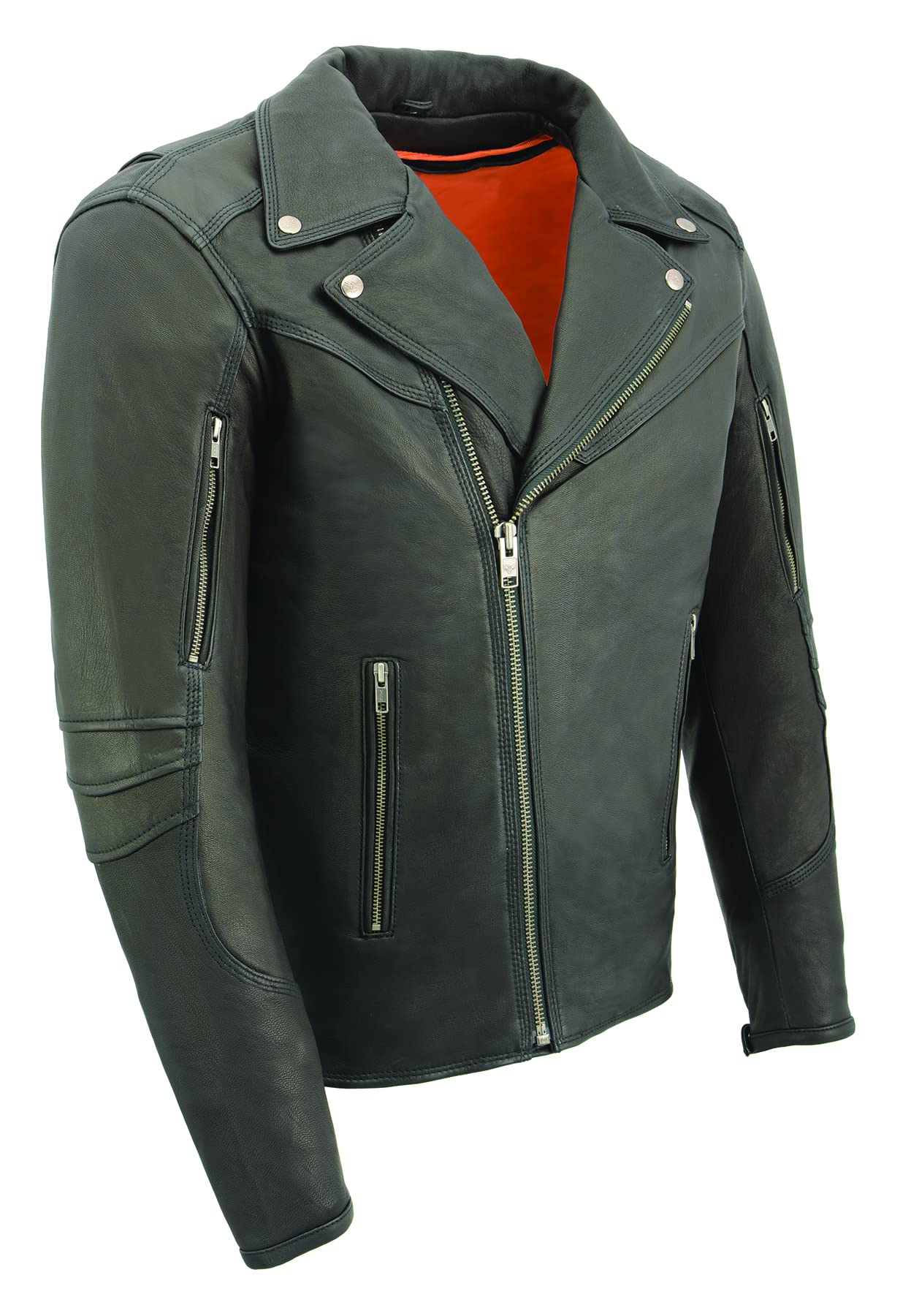 Milwaukee Leather Triple Stitch Extra Long Beltless Biker Jacket for Men - Black & Brown Colors | Motorcycle Riding, Casual Wear, Outdoor Adventure