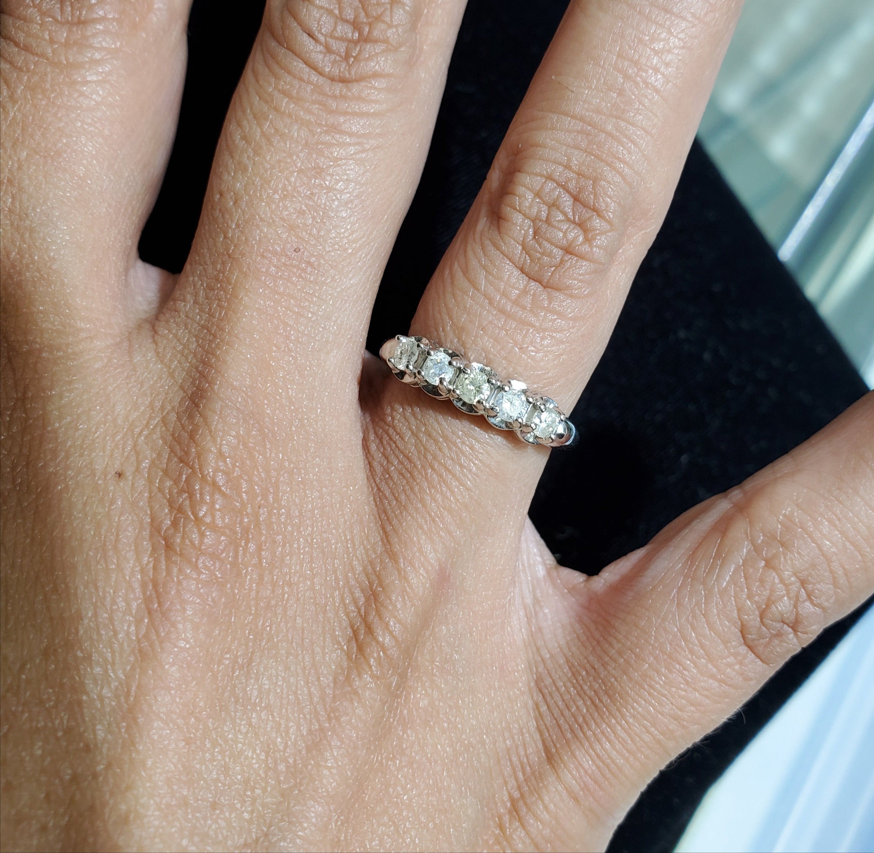 14K White Gold Diamond Wedding Band for Women - 0.44cttw Elegant Bridal Ring, Perfect for Engagement, Anniversary & Special Occasions