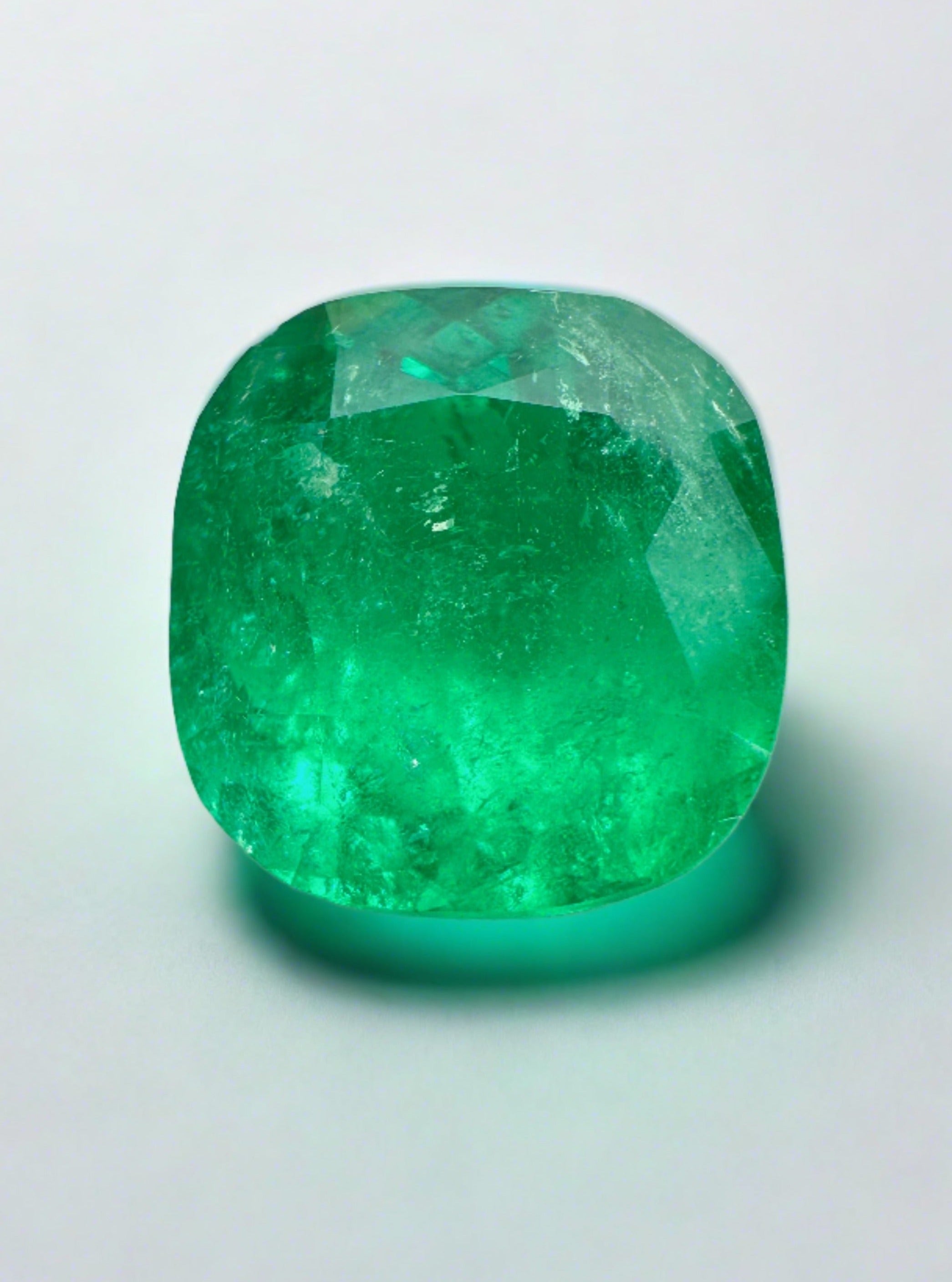 5.43 Carat Medium Green Natural Loose Colombian Emerald Cushion Cut Gemstone - Perfect for Engagement Rings, Fine Jewelry & Collector's Pieces