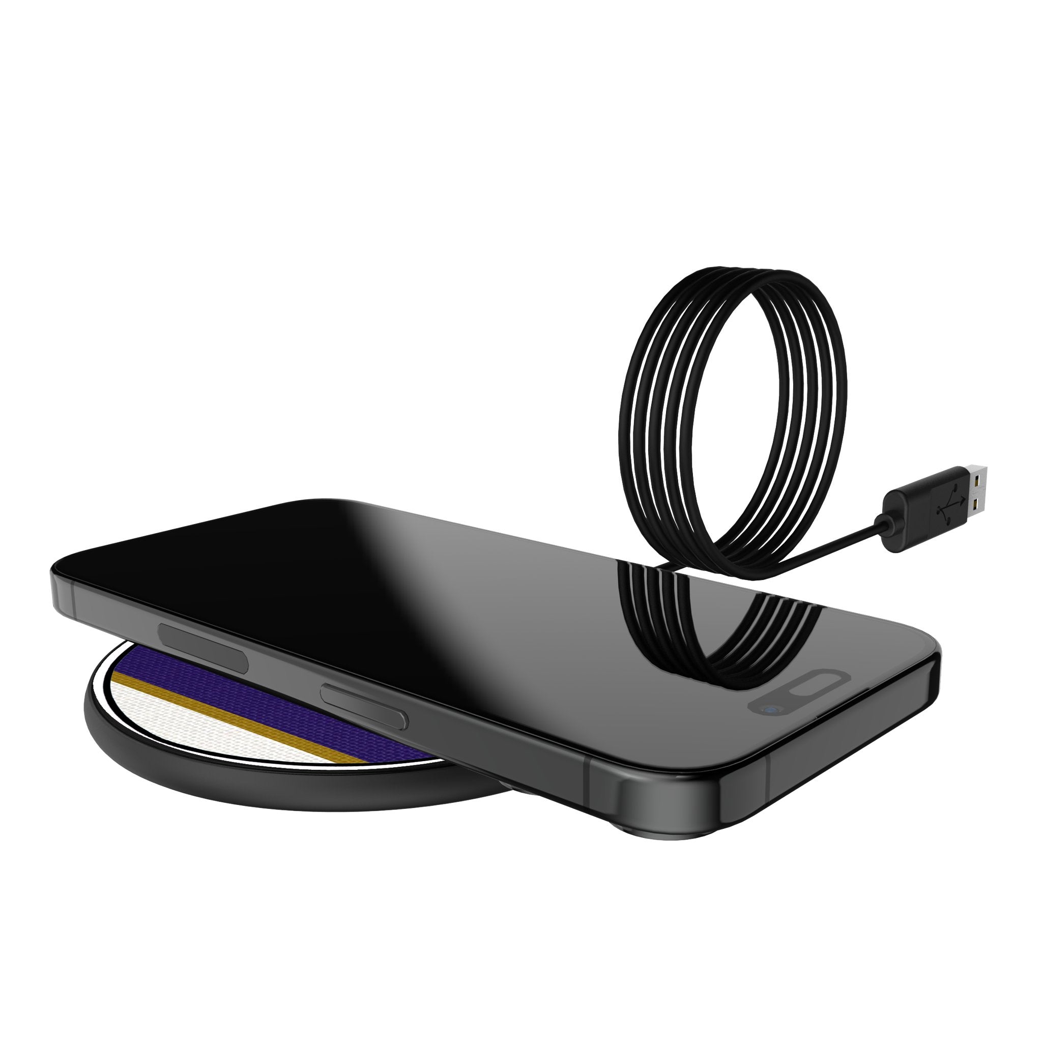 Baltimore Ravens 15W Fast Wireless Charger - NFL Team Logo Qi-Certified Charging Pad for iPhone, Samsung, AirPods - Perfect for Home, Office & Car Use