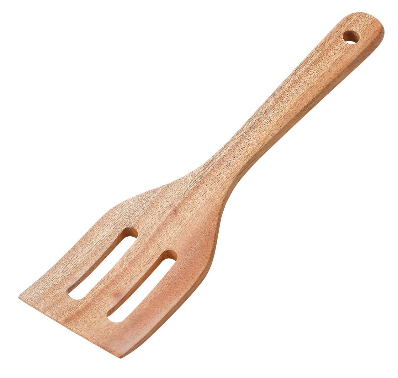 UP-2561 Premium Wooden Kitchen Spatula - Natural Wood Cooking Turner for Flipping Pancakes, Eggs & Burgers - Ideal for Non-Stick Pans & Healthy Cooking
