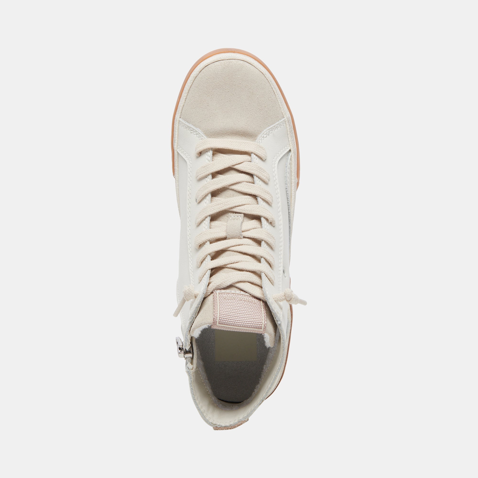 ZOHARA White & Tan Leather Sneakers for Women - Comfortable Casual Walking Shoes | Perfect for Work, Travel & Everyday Wear