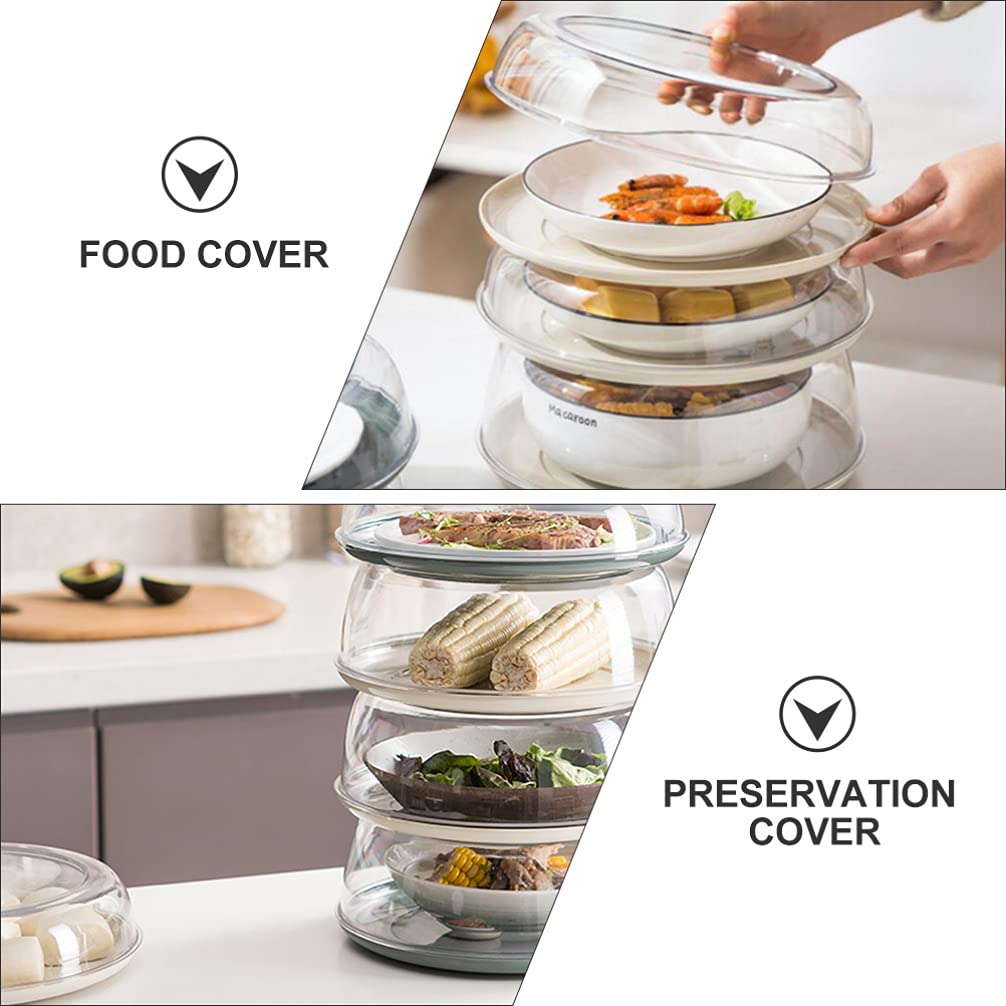 1pc Insulated Transparent Food Cover - Keep Vegetables Fresh, Warm & Protected | Dish Cover for Kitchen, Microwave & Meal Prep | BPA-Free Reusable Food Storage Cover